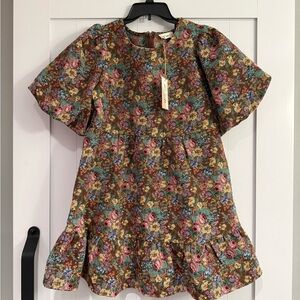 New In jacquard mini dress size L